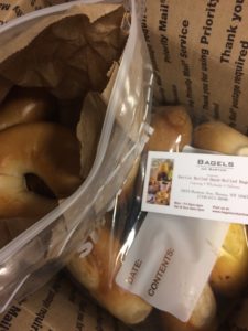 Hand rolled bagels delivered fresh from the Bronx, New York City.