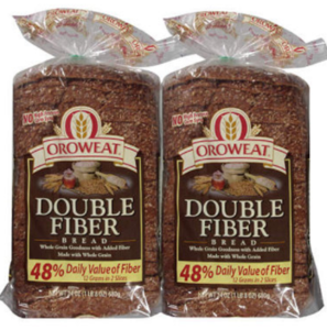 Double Fiber bread by Orowheat.
