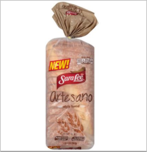 Sara Lee's Artesano bread.