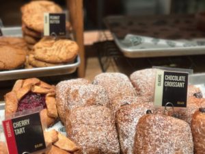 Fresh baked pastries line their bakery case at the first Grand Central Baking Location in Pioneer Square.