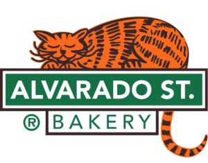 The Alvarado St. Bakery logo with Greta on it.