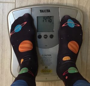 Day 70 weigh-in: 147.6 lbs