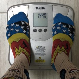 Week 5 weigh in: 144.0 lbs.