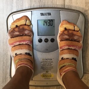 Week 8 weigh in for Eat Bread 90: 143 lbs.